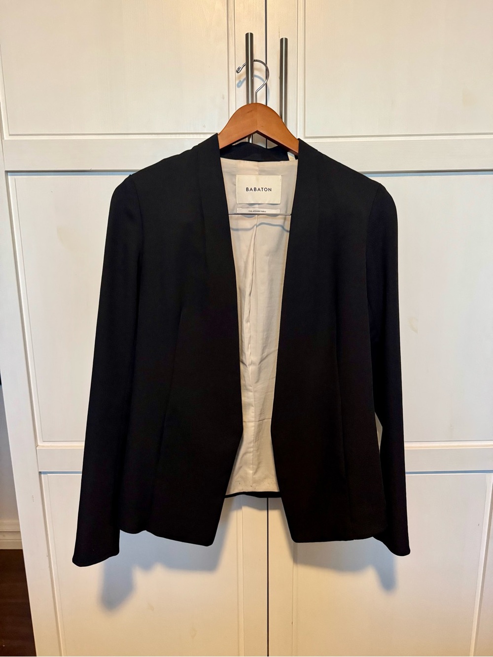 Babaton Black Open-Front Tailored Blazer